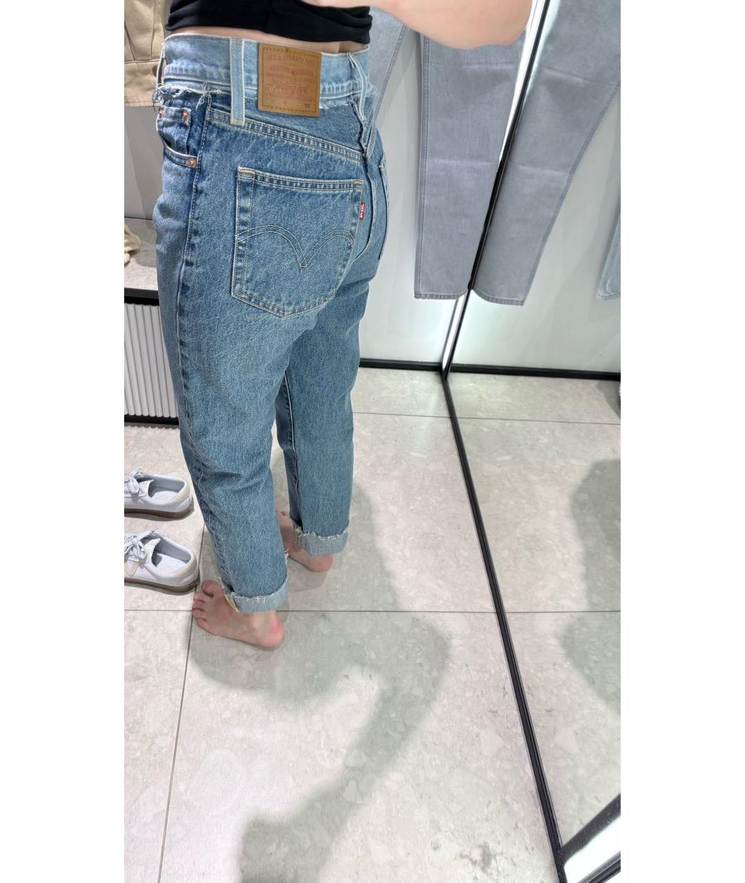 LEVI'S Голубые хлопковые джинсы слим, фото 2
