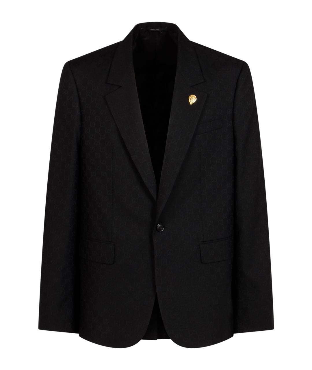 GUCCI Черный полиэстеровый пиджак, фото 1