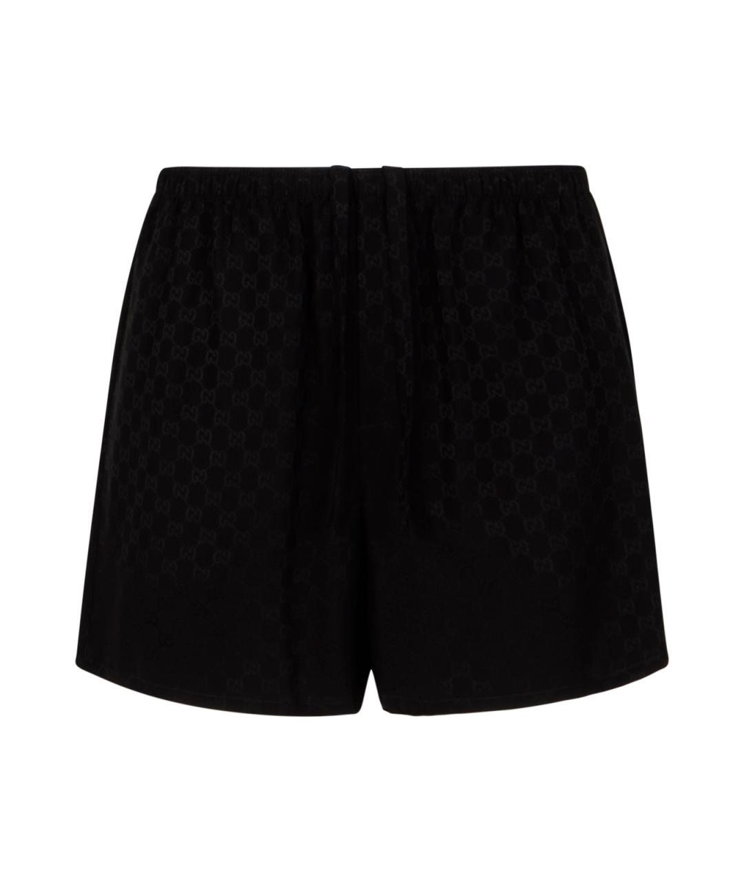 GUCCI Черные шелковые шорты, фото 1
