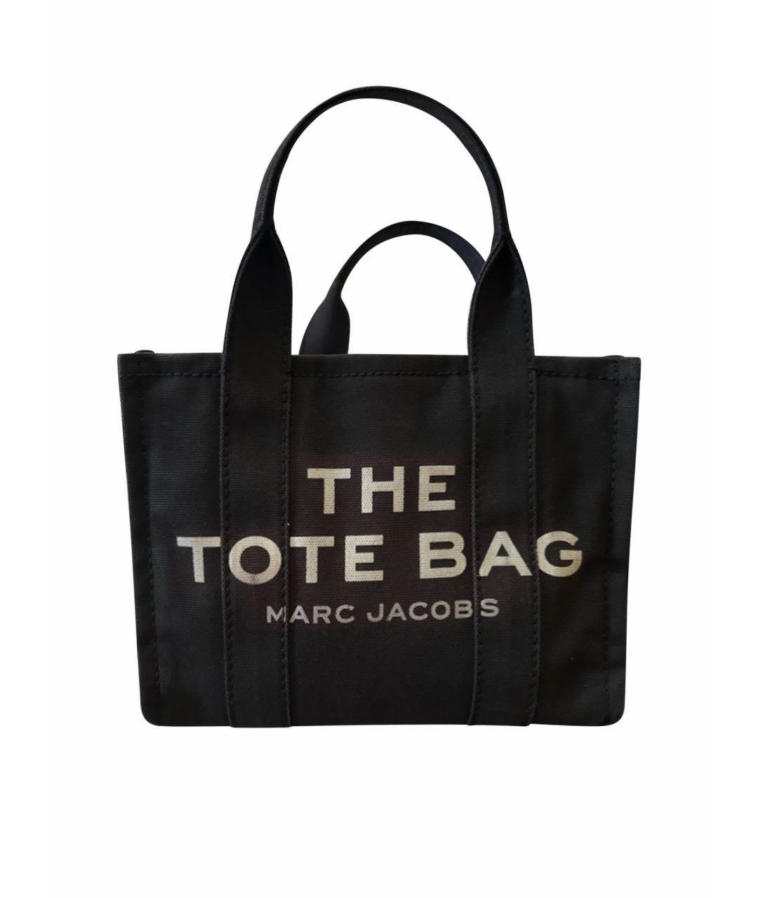 MARC JACOBS Черная тканевая сумка с короткими ручками, фото 5