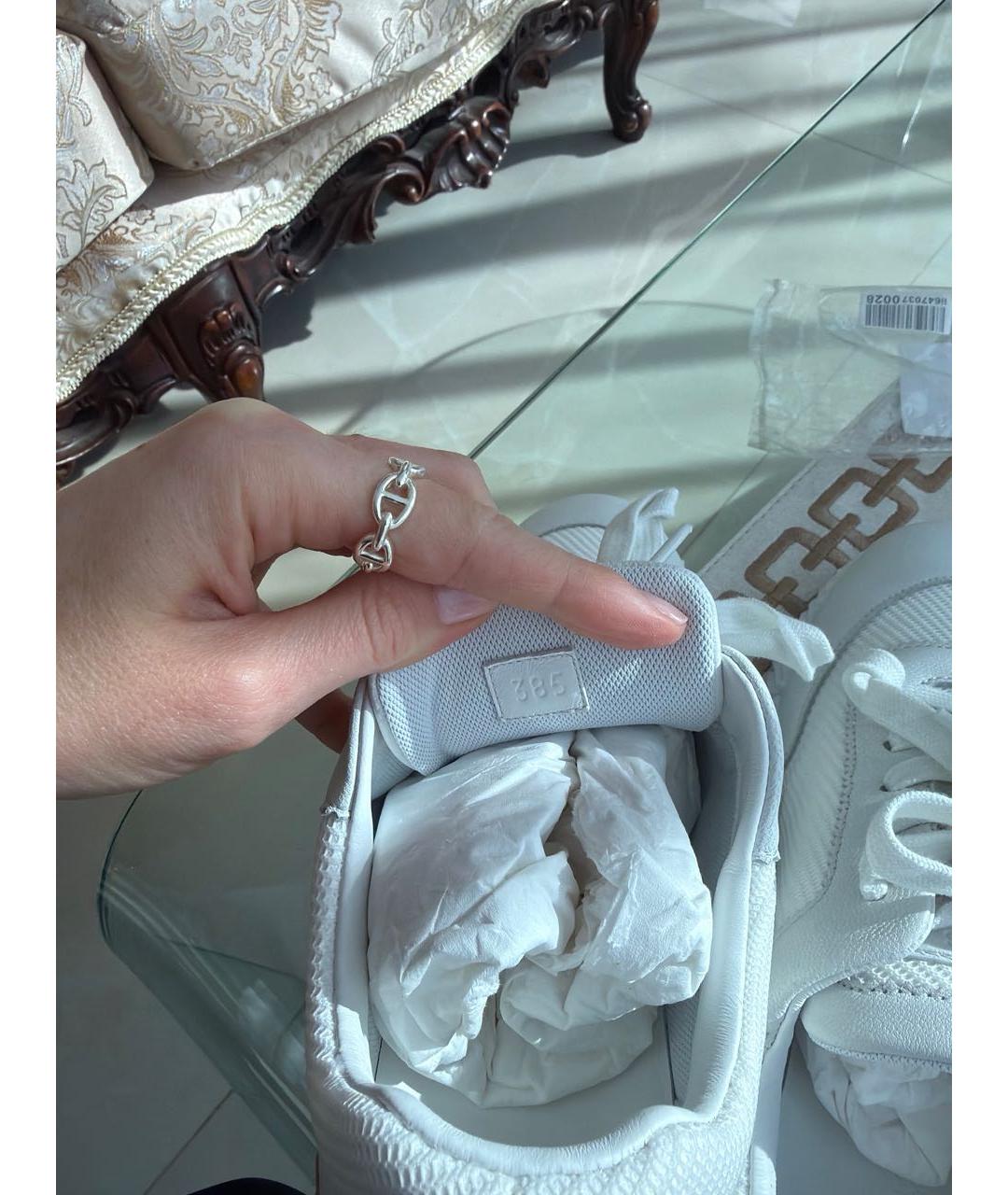HERMES Белые кроссовки, фото 4