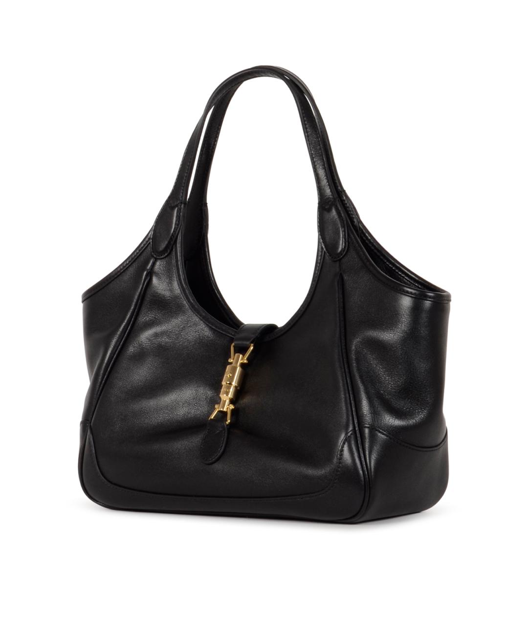 GUCCI Черная кожаная сумка тоут, фото 2