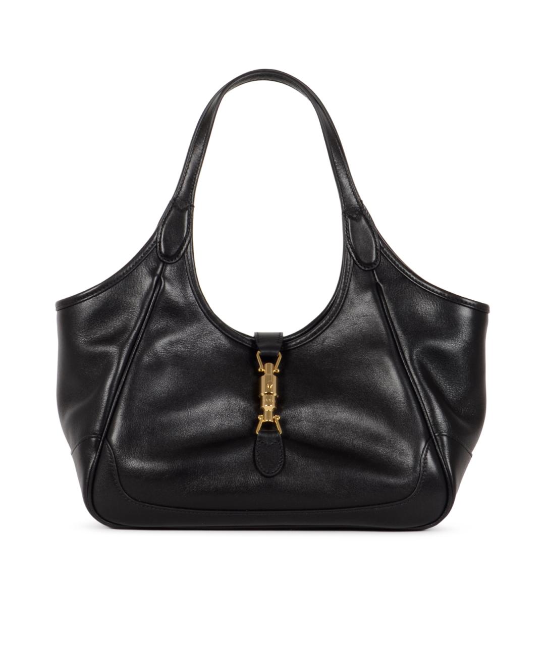 GUCCI Черная кожаная сумка тоут, фото 1