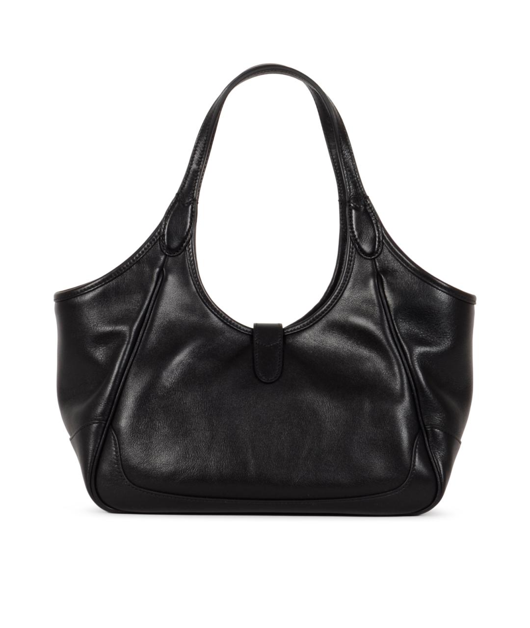 GUCCI Черная кожаная сумка тоут, фото 3