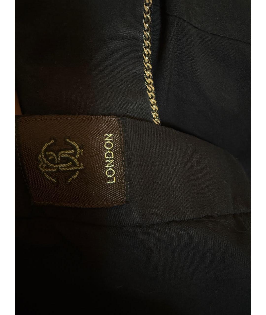 ROBERTO CAVALLI Черная хлопковая классическая рубашка, фото 5