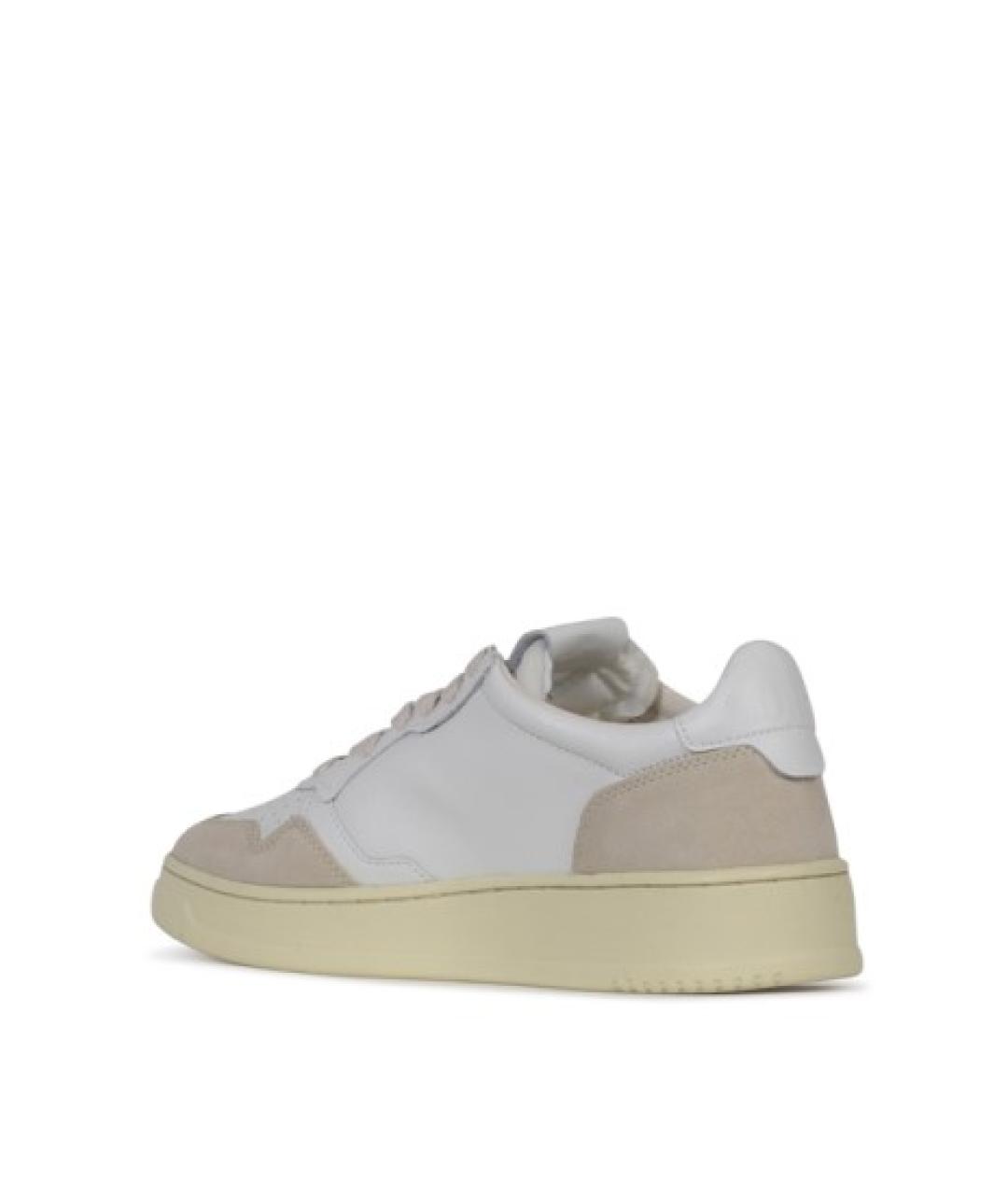 AUTRY Белые кожаные низкие кроссовки / кеды, фото 3