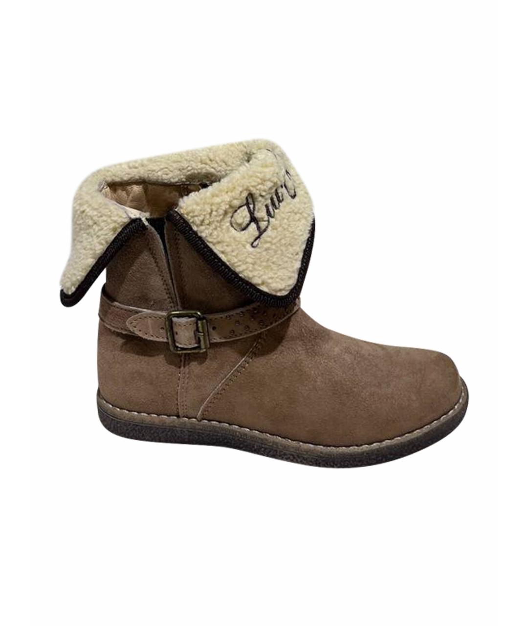 LIU JO Коричневые замшевые ботинки, фото 1