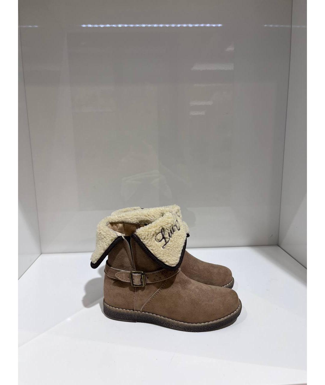 LIU JO Коричневые замшевые ботинки, фото 4