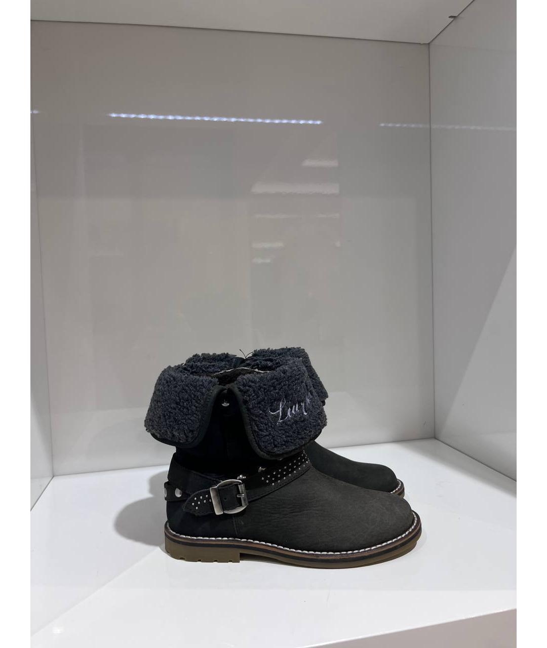 LIU JO Черные замшевые ботинки, фото 4