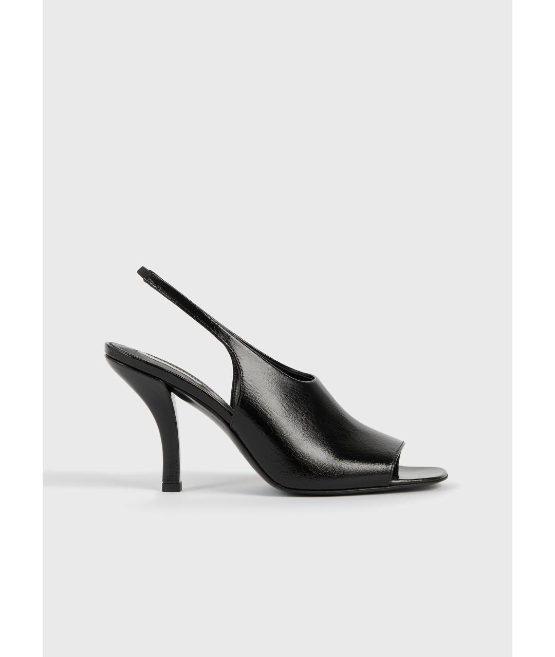 TOTEME Черные кожаные босоножки, фото 8
