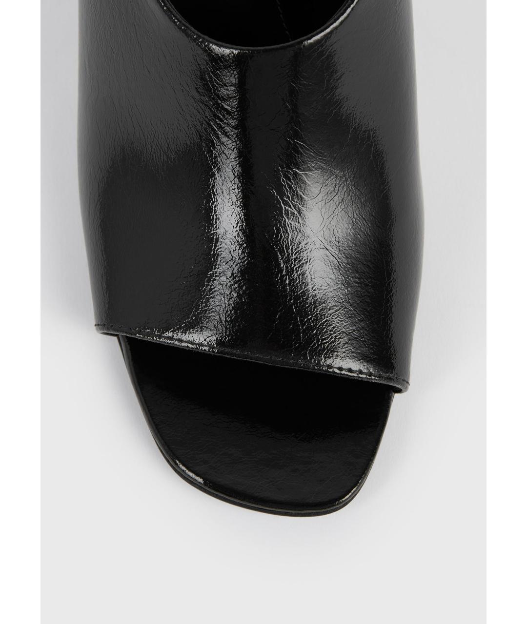 TOTEME Черные кожаные босоножки, фото 5