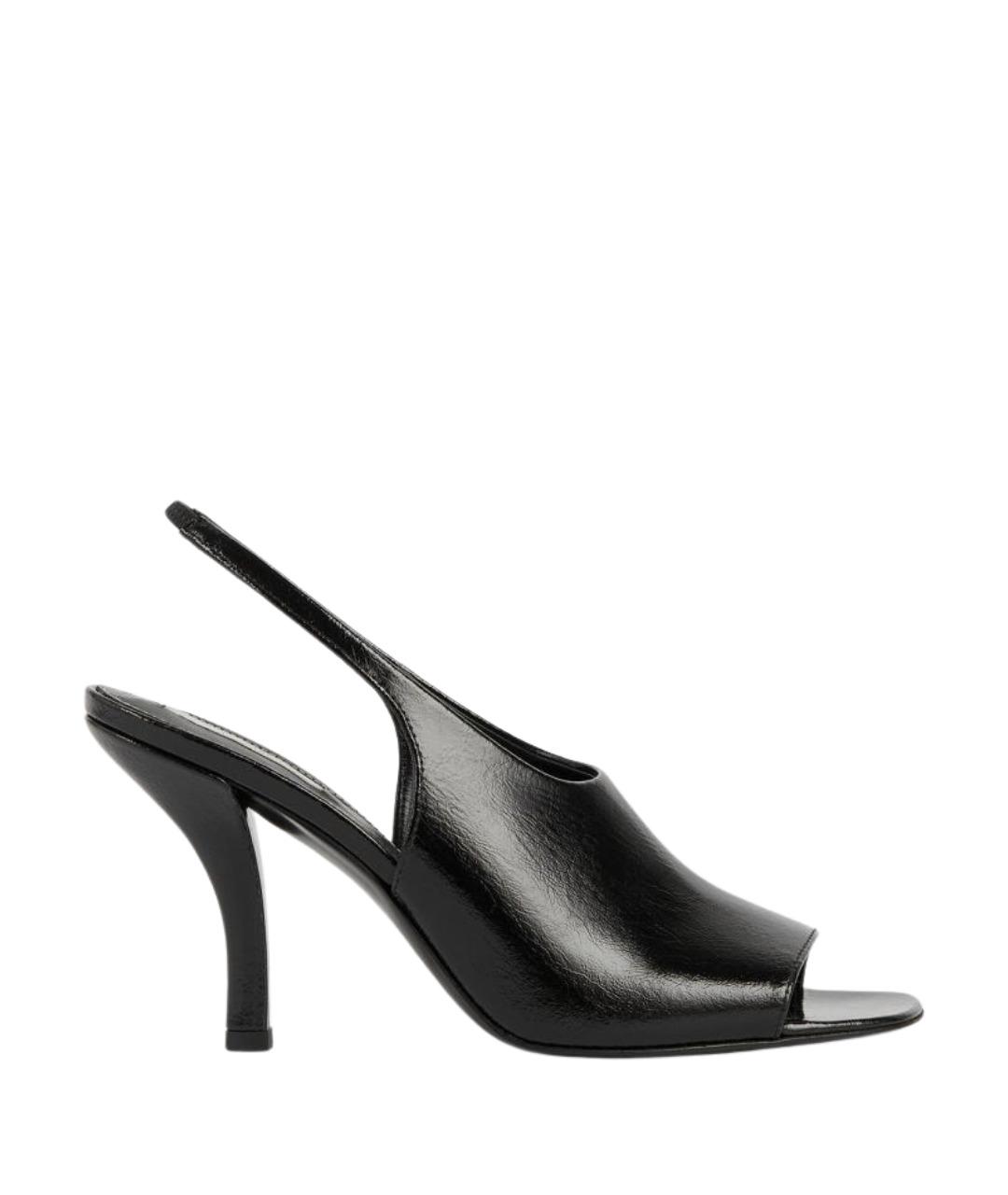 TOTEME Черные кожаные босоножки, фото 1