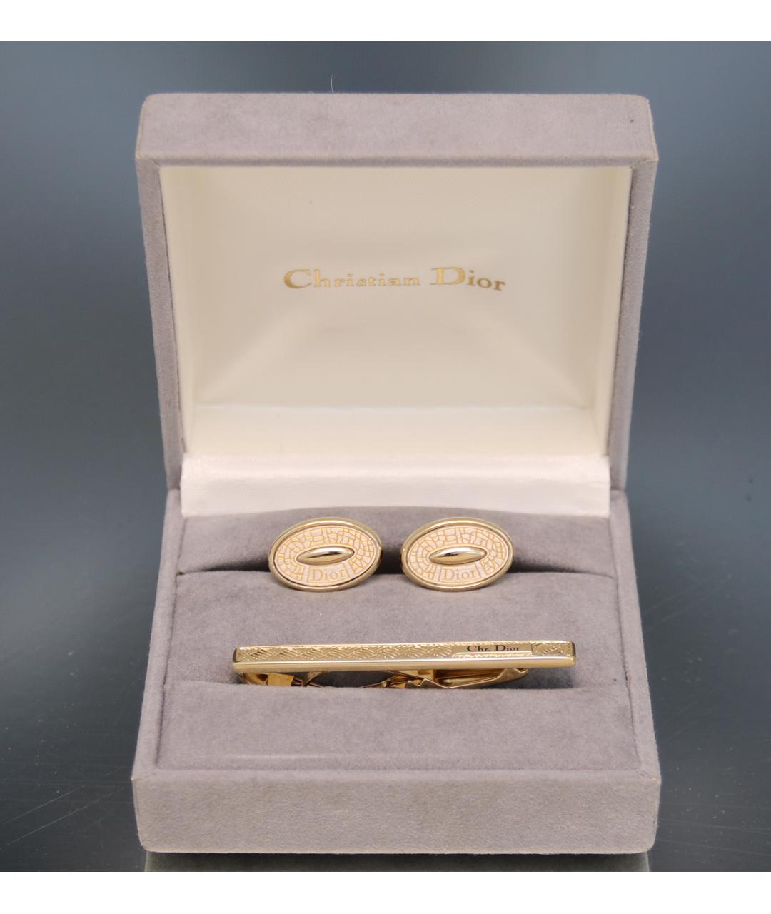 CHRISTIAN DIOR Золотые запонки, фото 5