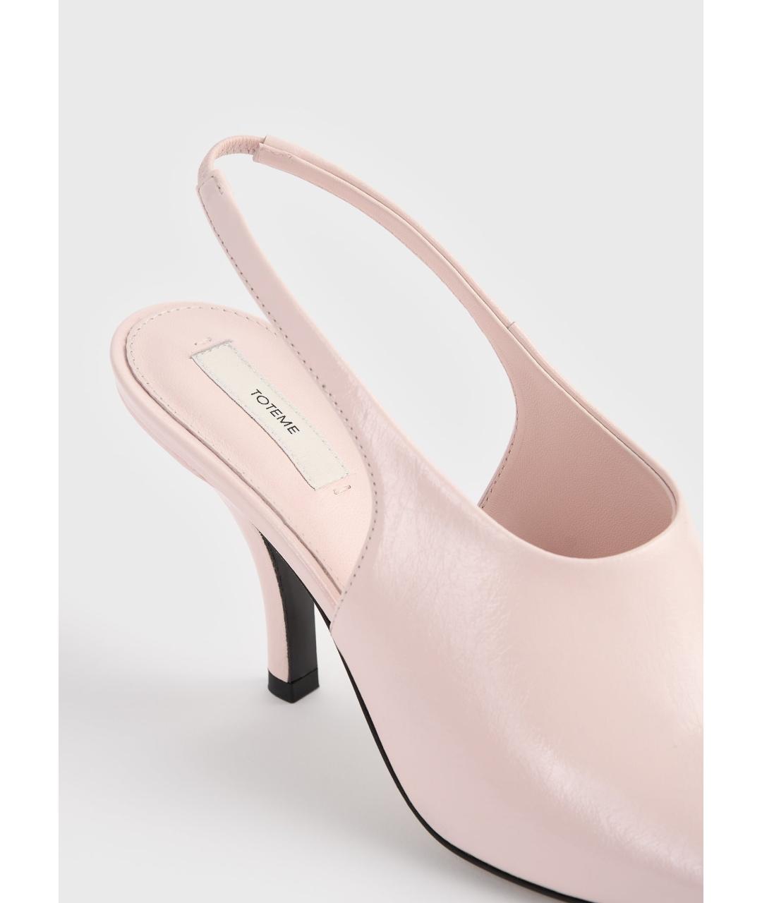 TOTEME Розовые кожаные босоножки, фото 5