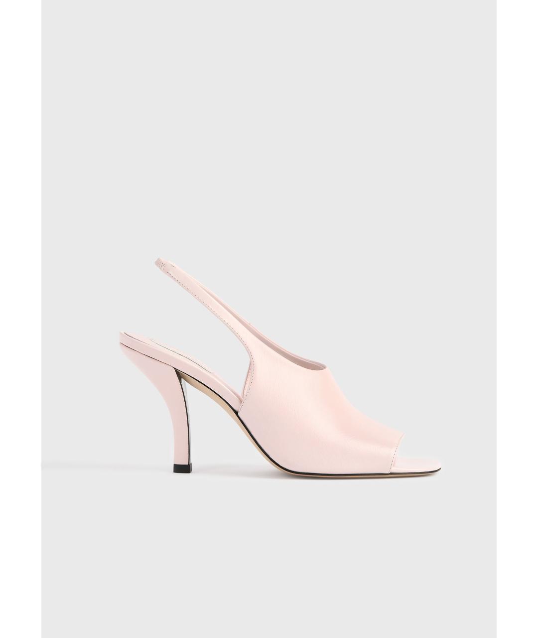 TOTEME Розовые кожаные босоножки, фото 8