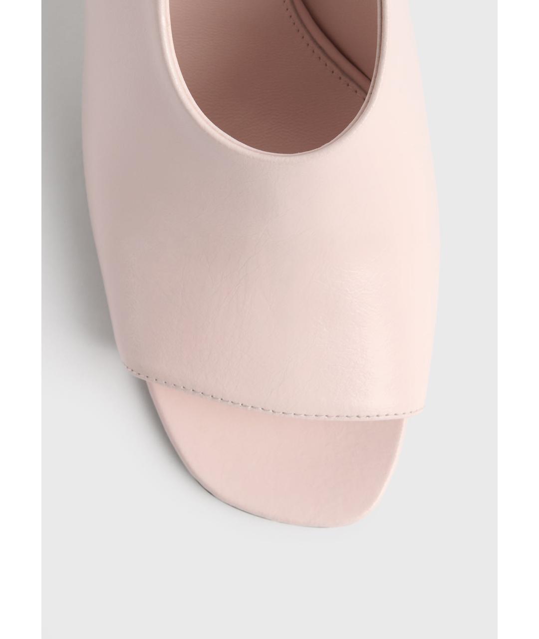 TOTEME Розовые кожаные босоножки, фото 6