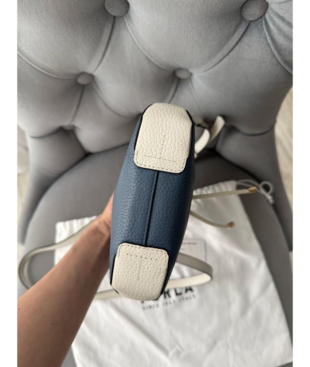 FURLA Синяя кожаная сумка через плечо, фото 6