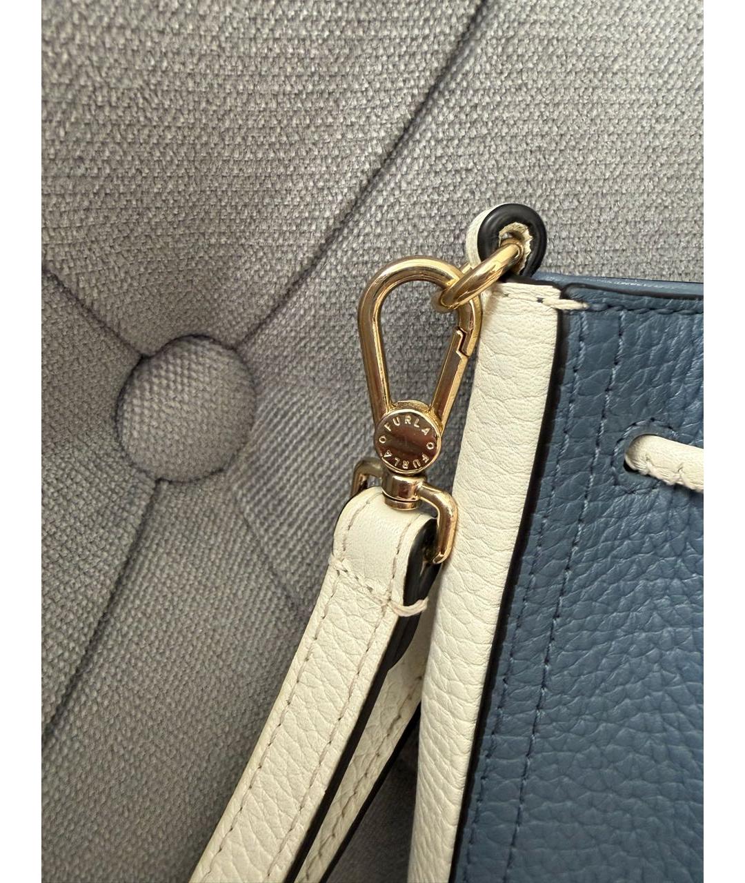 FURLA Синяя кожаная сумка через плечо, фото 7