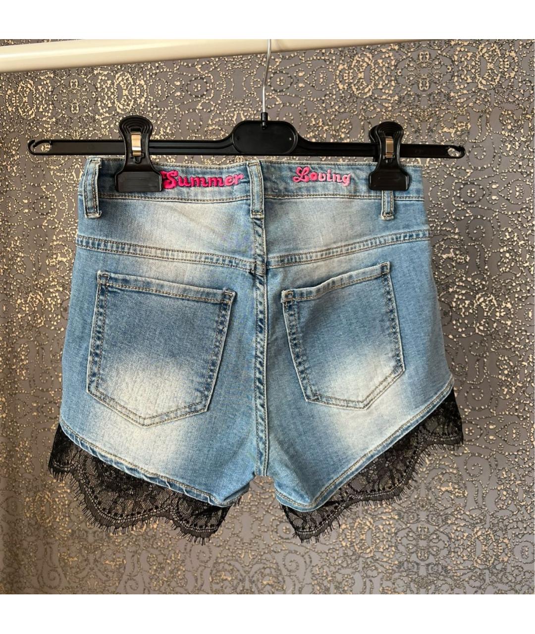 PINKO Голубые деним брюки и шорты, фото 4