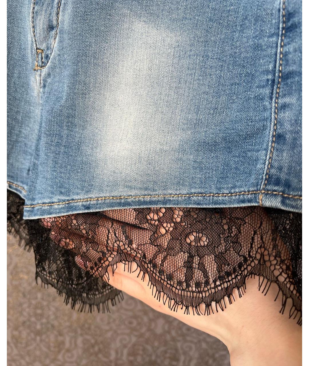 PINKO Голубые деним брюки и шорты, фото 2