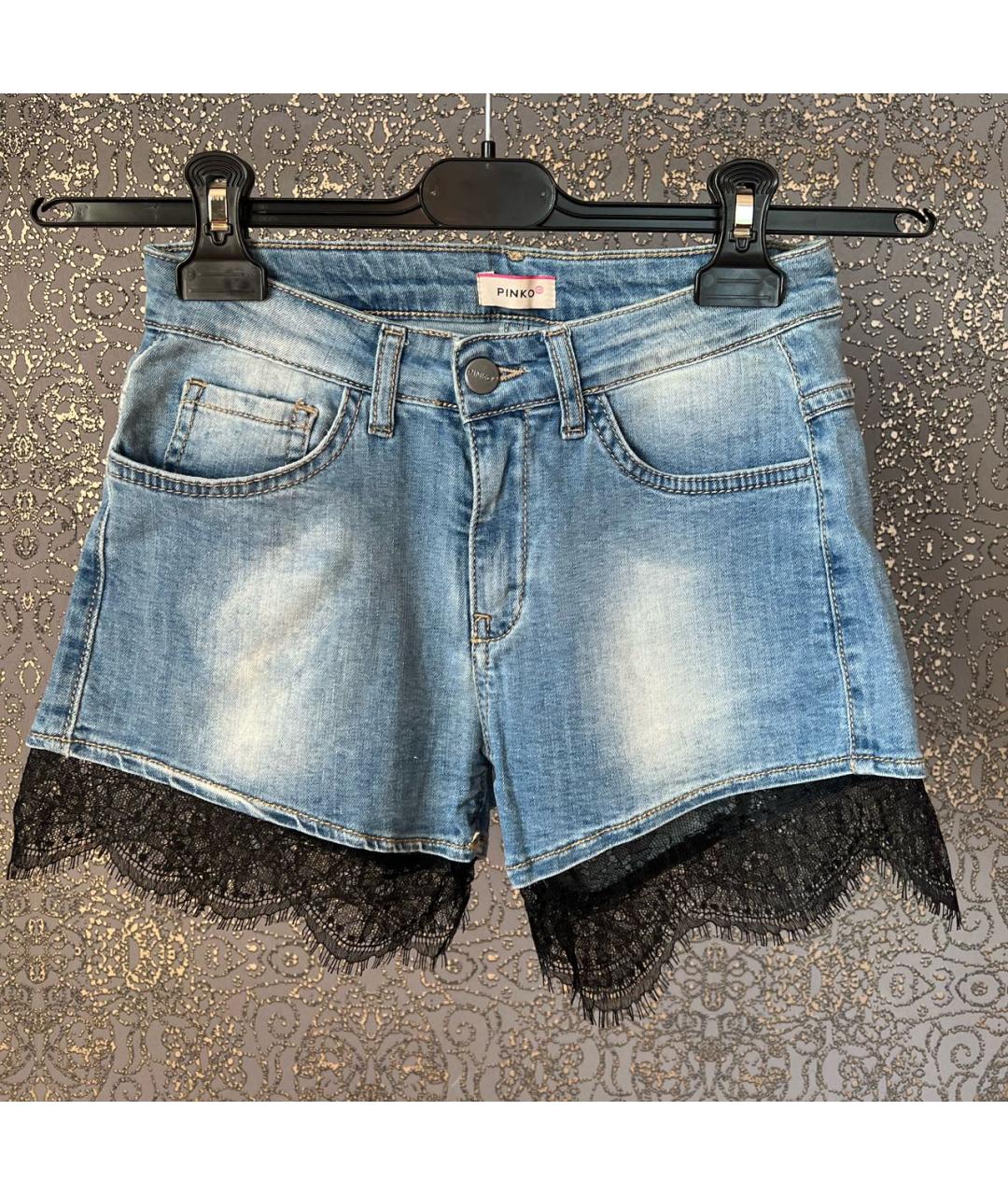 PINKO Голубые деним брюки и шорты, фото 7