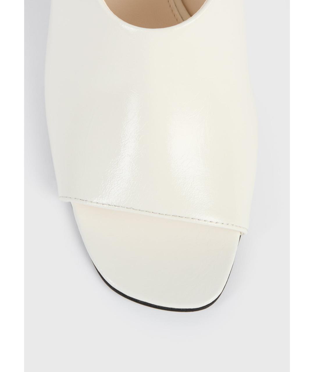 TOTEME Белые кожаные босоножки, фото 5