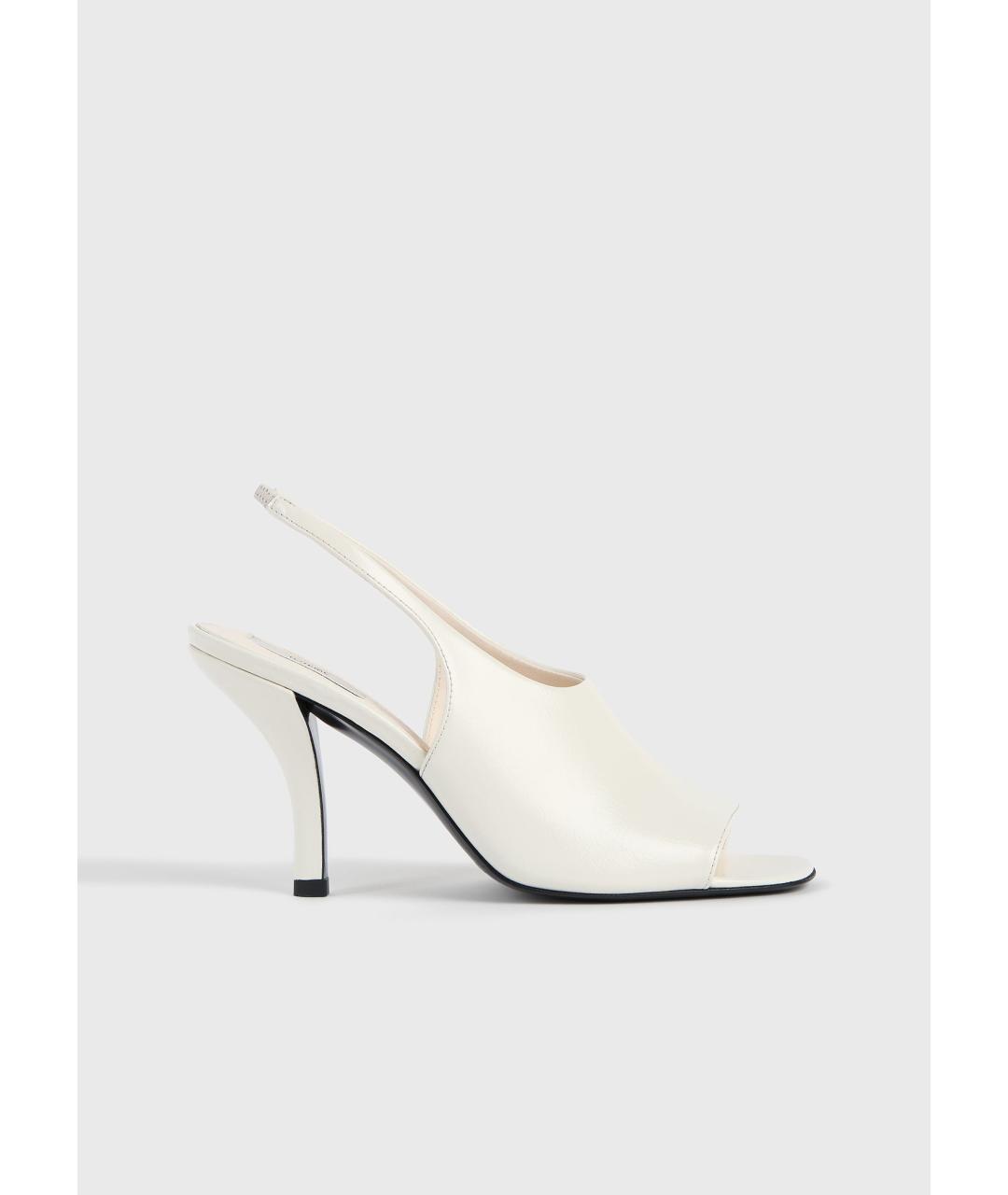 TOTEME Белые кожаные босоножки, фото 7