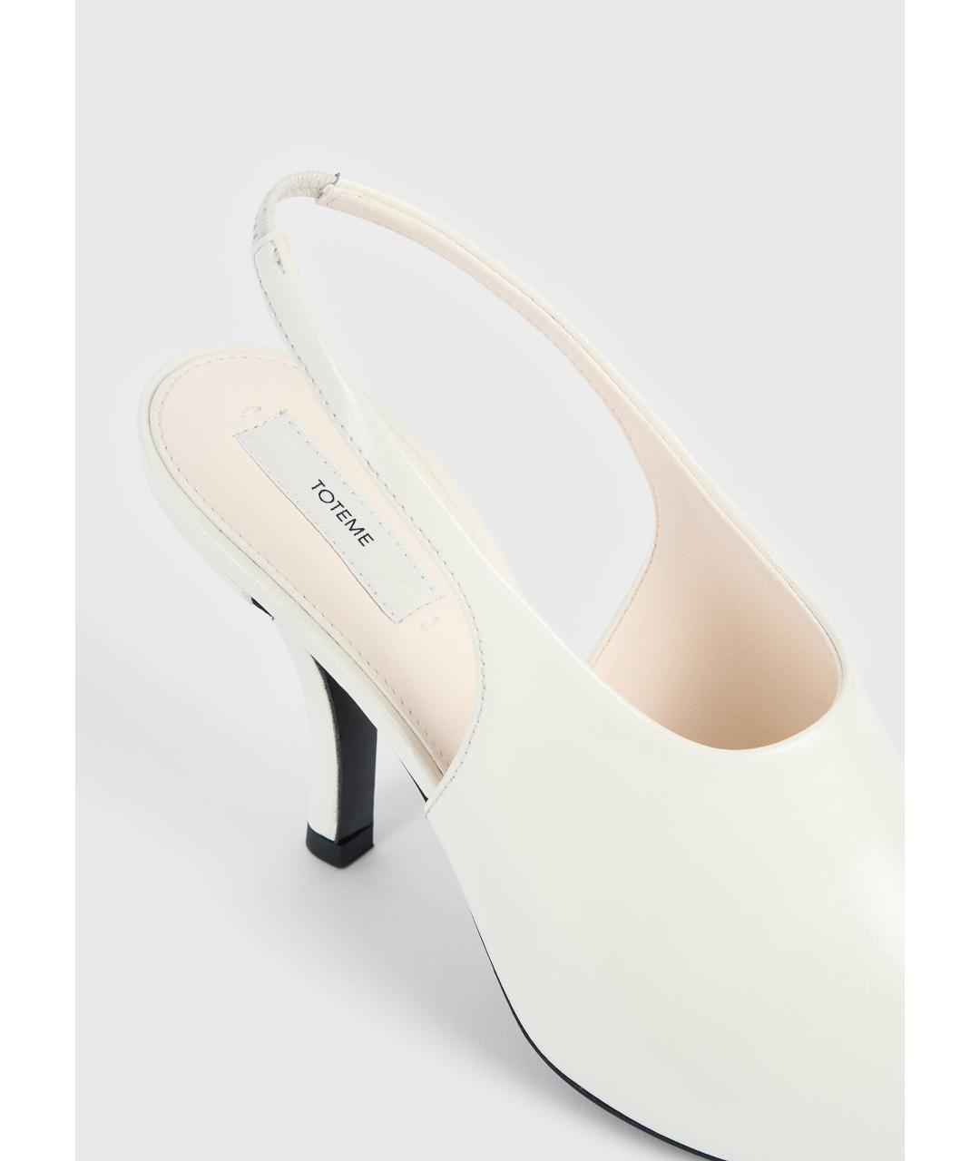 TOTEME Белые кожаные босоножки, фото 6