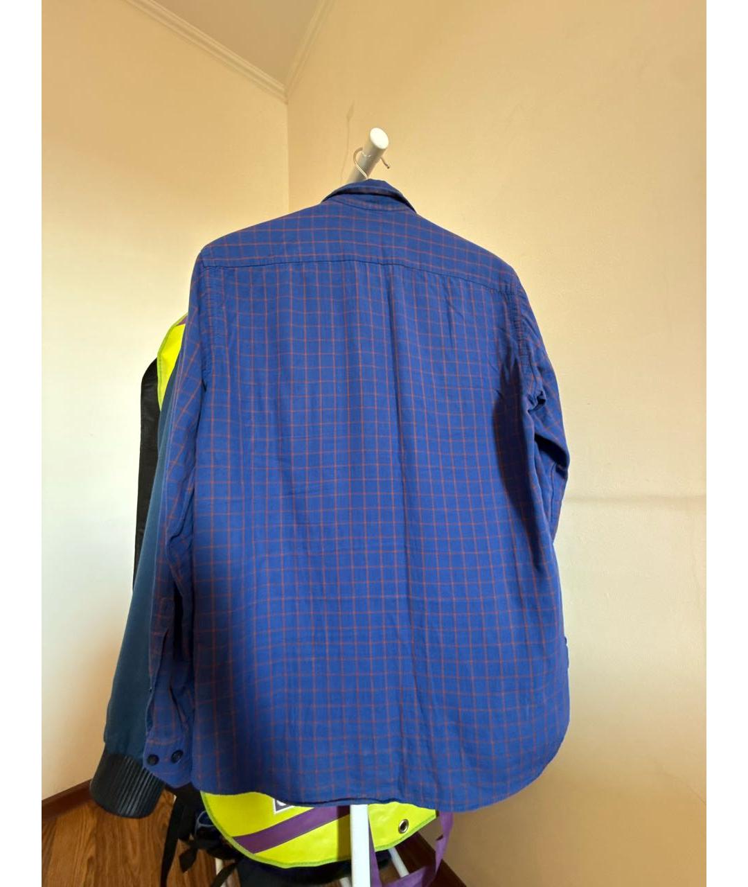 ETRO Темно-синяя хлопковая кэжуал рубашка, фото 2