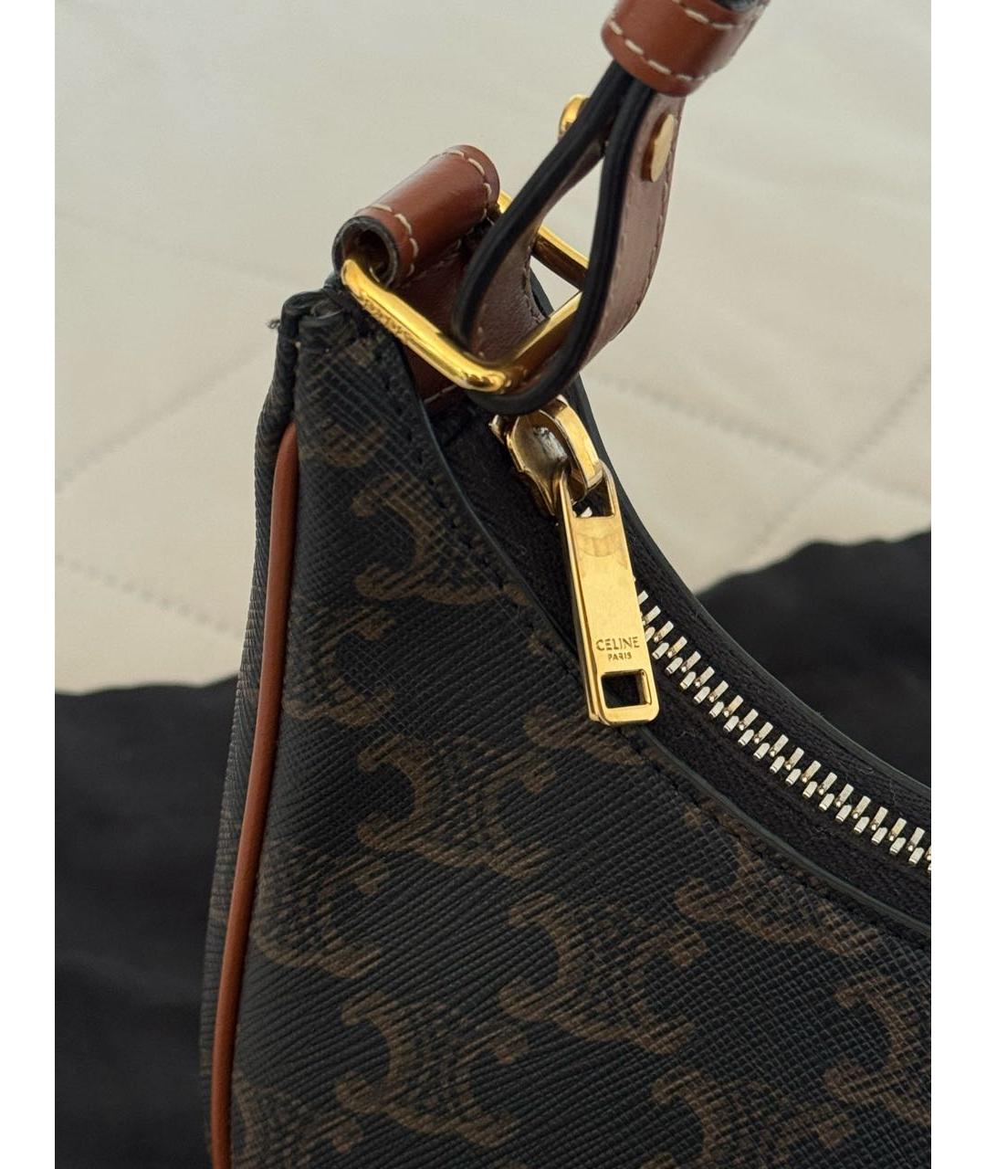 CELINE Коричневая сумка с короткими ручками, фото 7