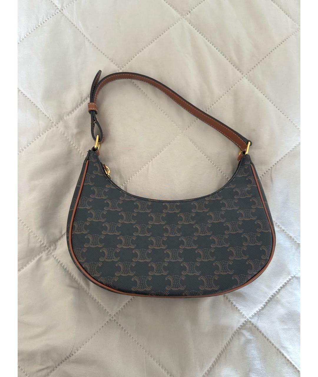 CELINE Коричневая сумка с короткими ручками, фото 2