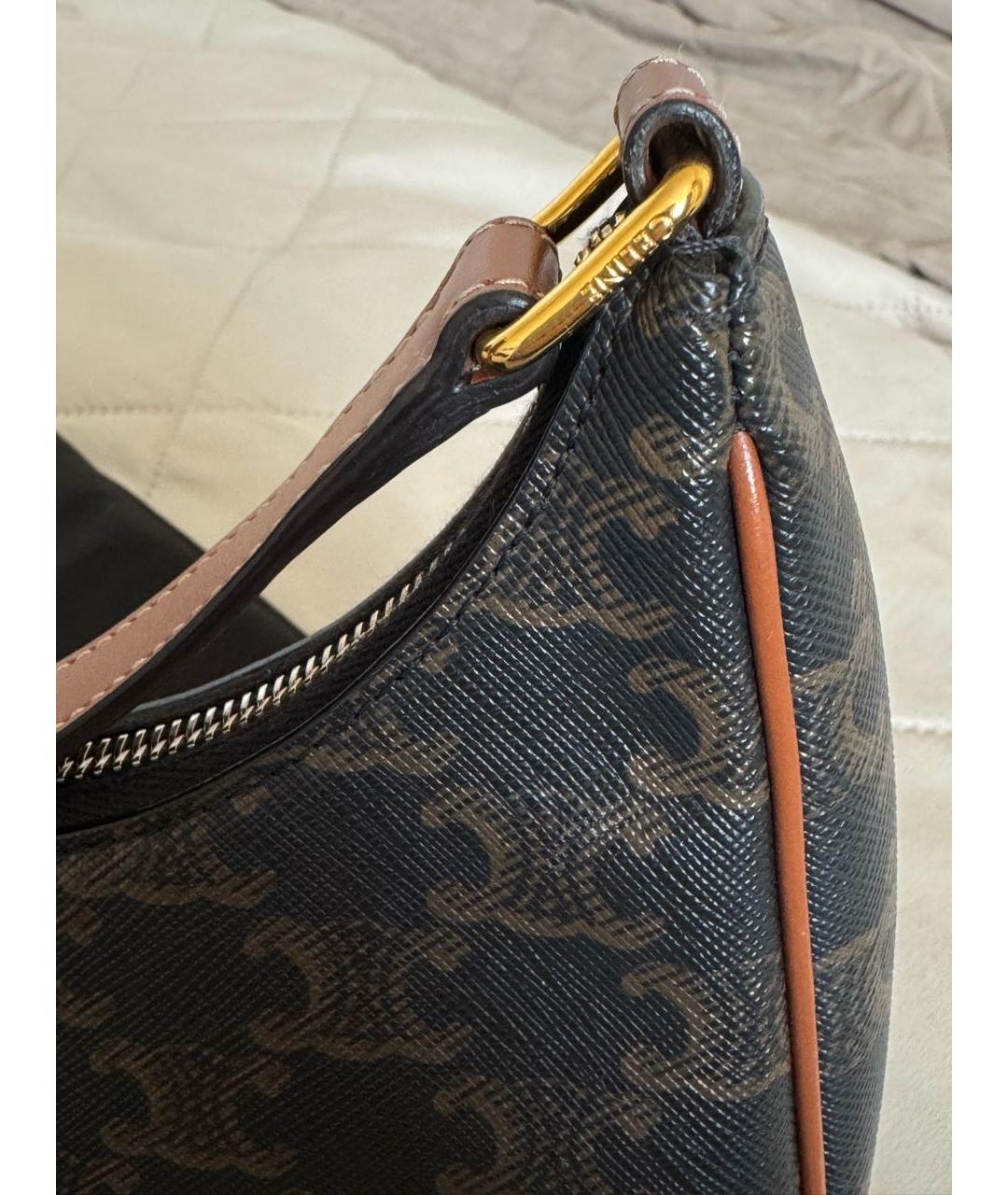 CELINE Коричневая сумка с короткими ручками, фото 8