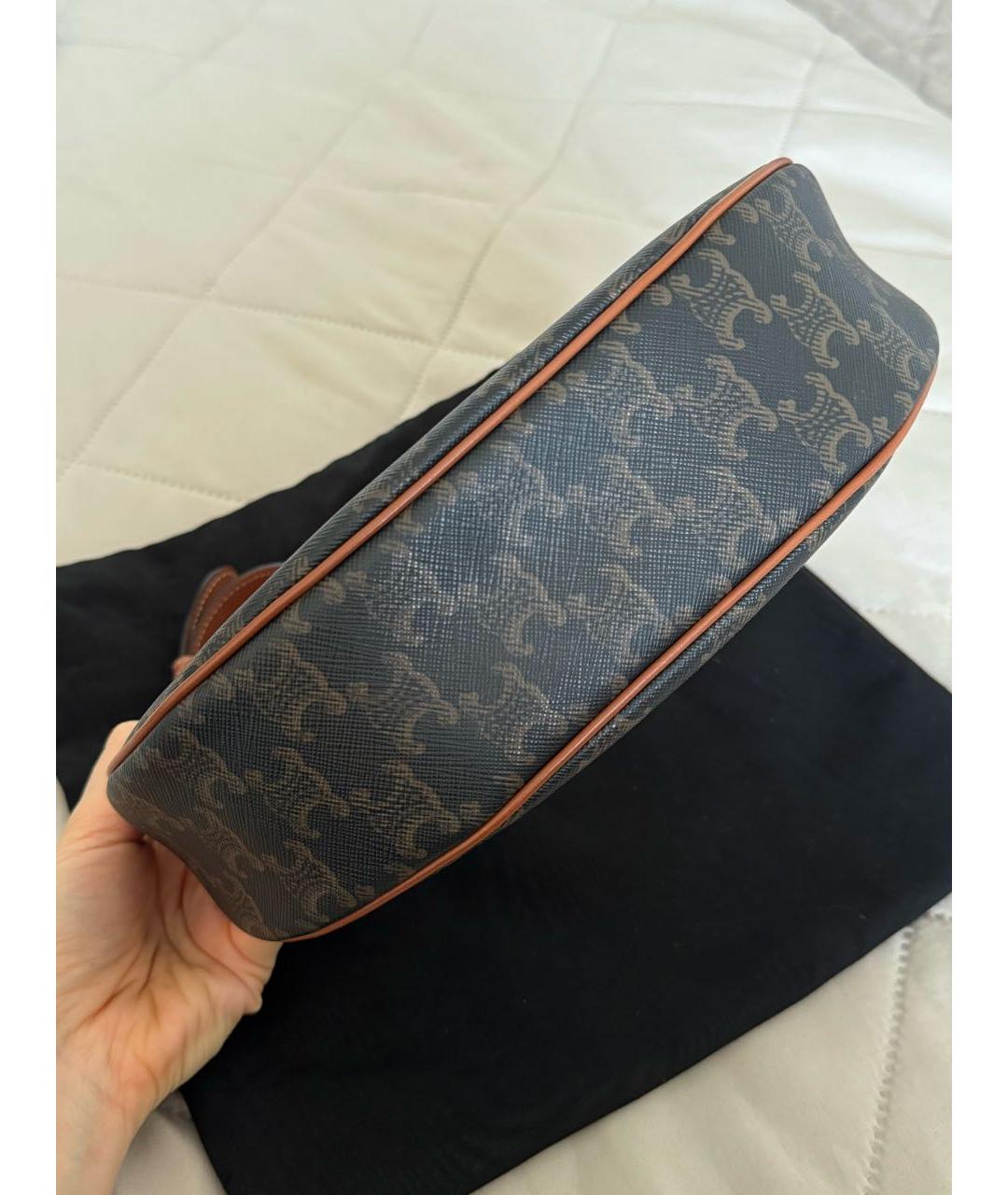 CELINE Коричневая сумка с короткими ручками, фото 6