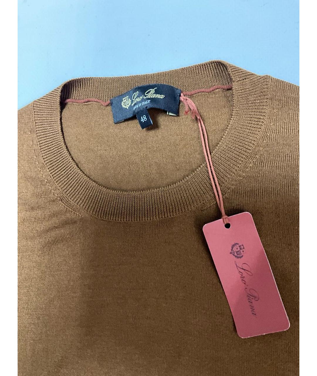 LORO PIANA Оранжевый кашемировый джемпер / свитер, фото 3