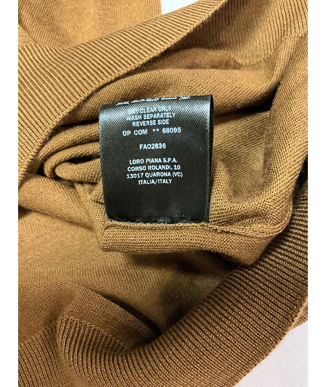 LORO PIANA Оранжевый кашемировый джемпер / свитер, фото 5