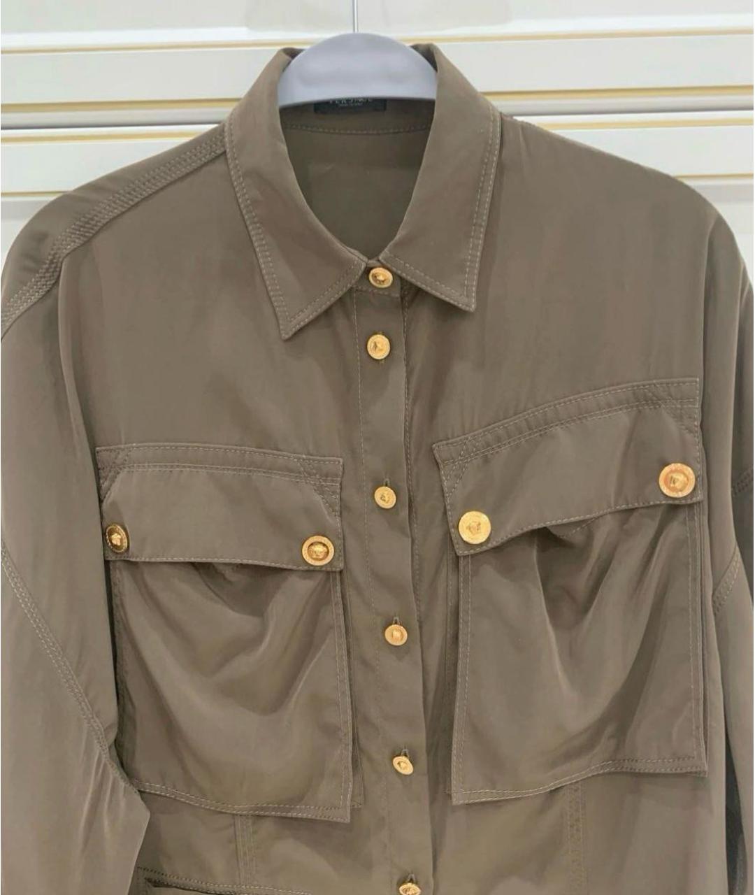 VERSACE Коричневая хлопковая рубашка, фото 3