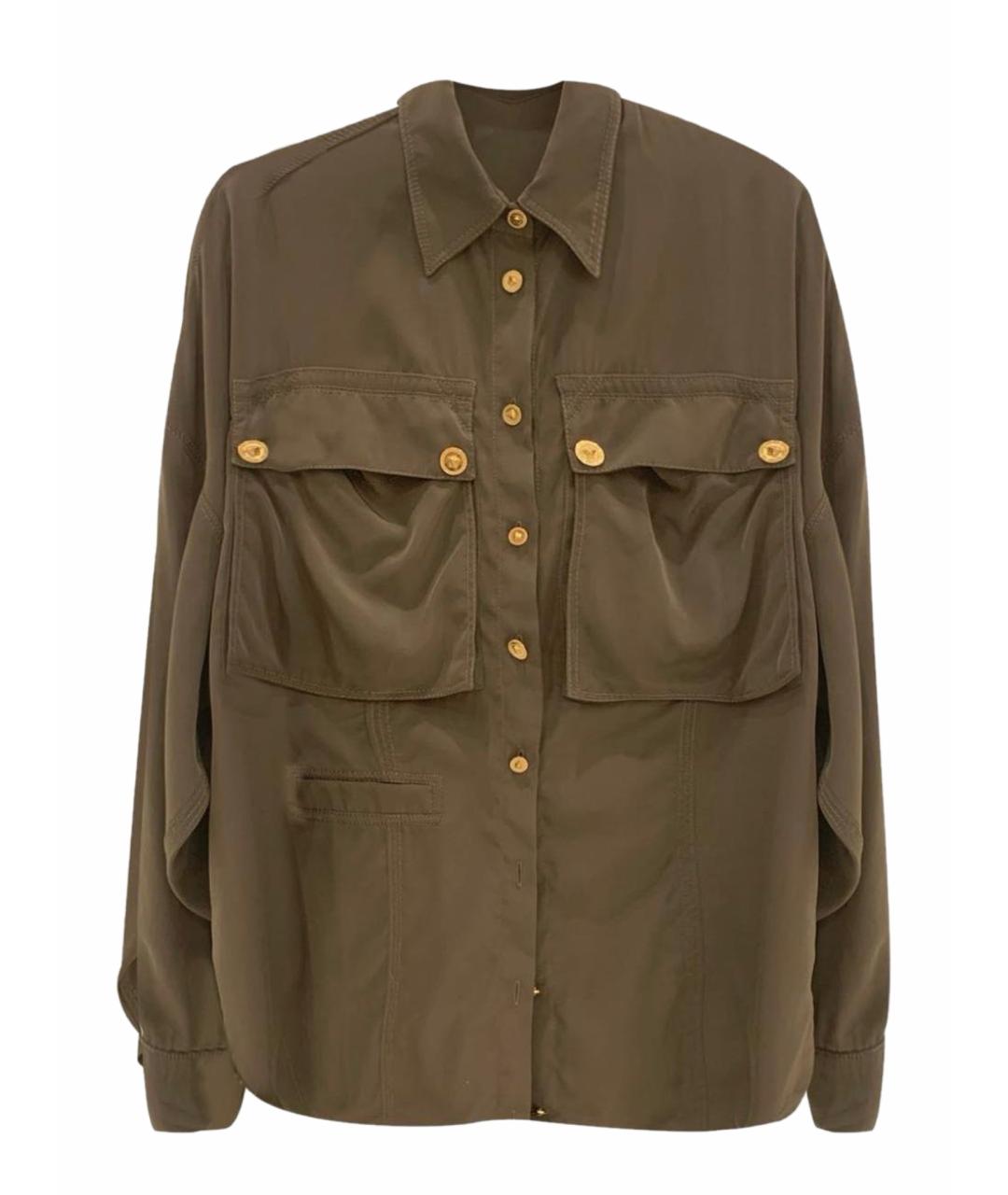 VERSACE Коричневая хлопковая рубашка, фото 1