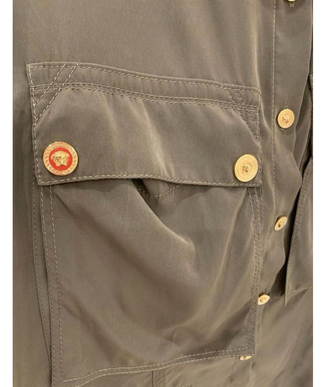 VERSACE Коричневая хлопковая рубашка, фото 4