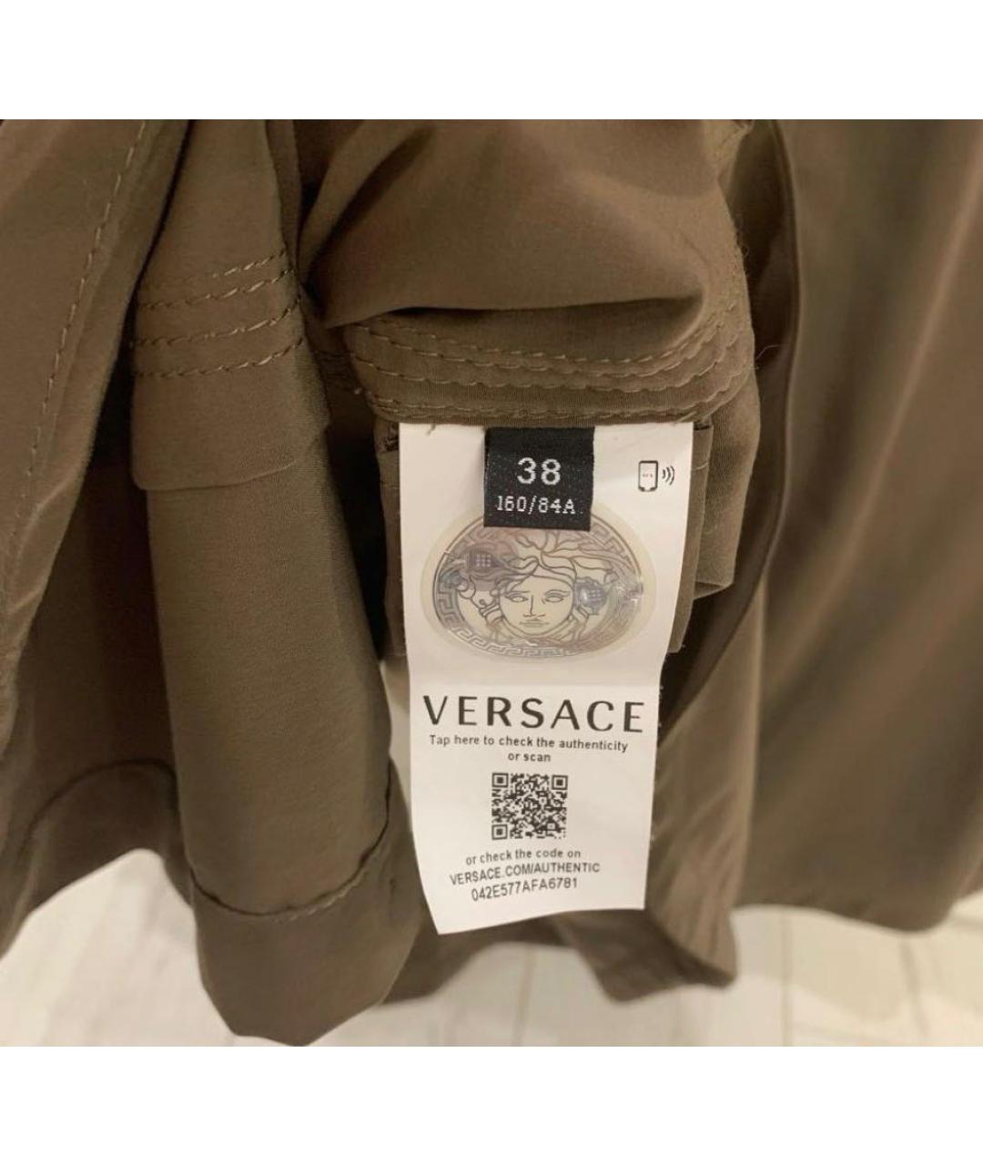 VERSACE Коричневая хлопковая рубашка, фото 5