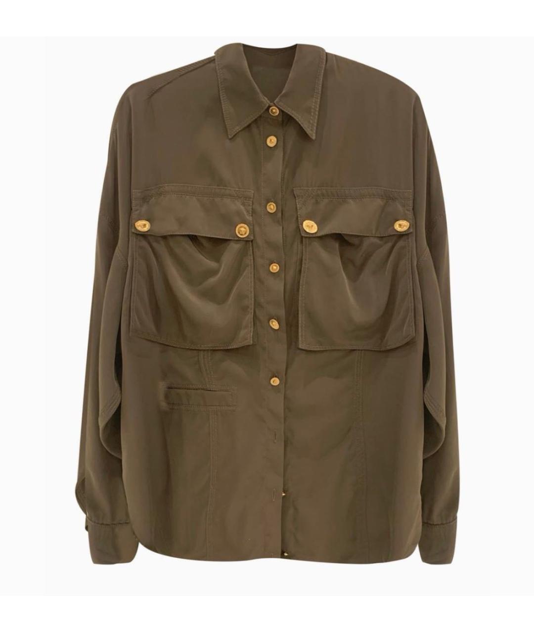 VERSACE Коричневая хлопковая рубашка, фото 6