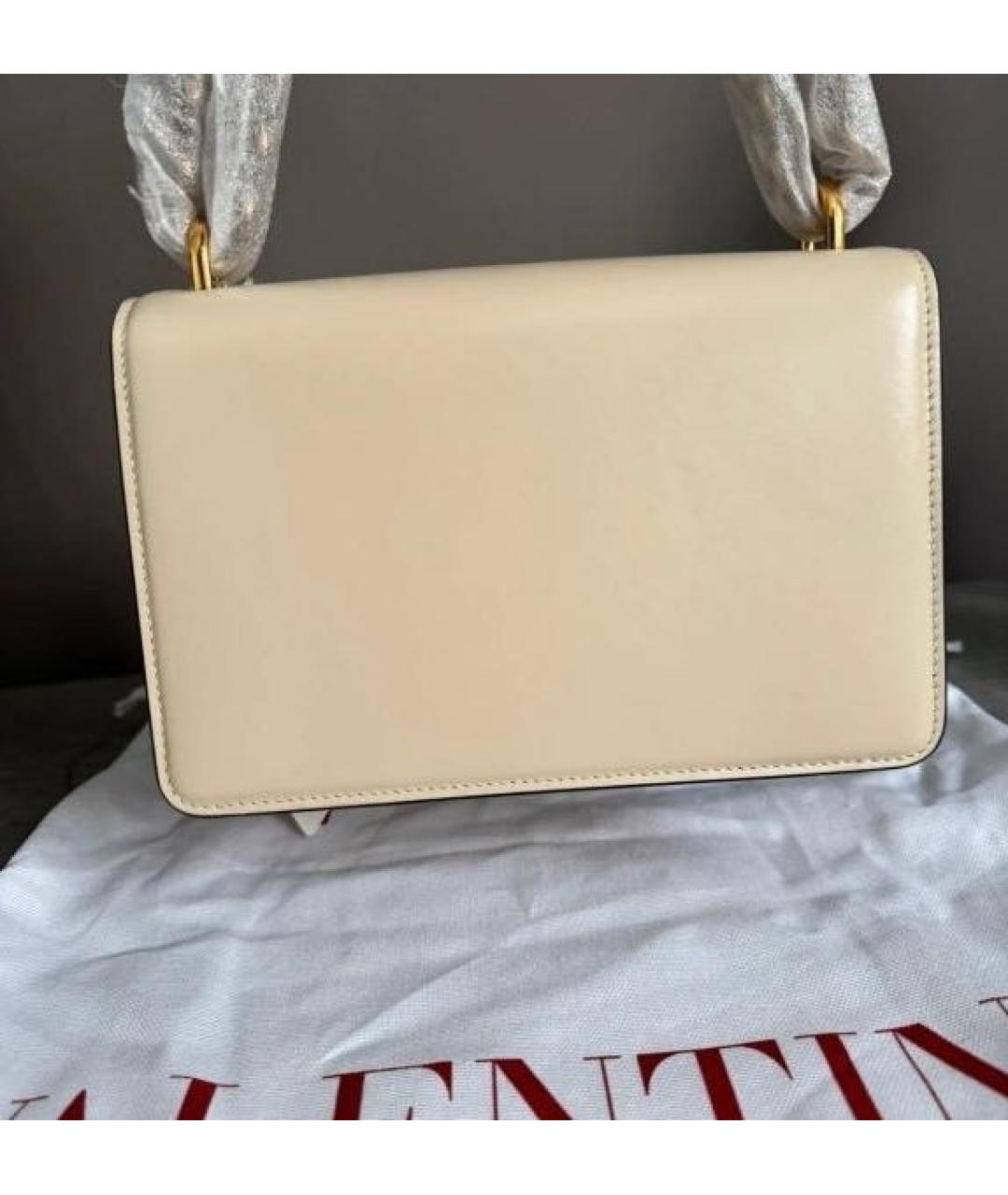 VALENTINO Белая кожаная сумка через плечо, фото 6