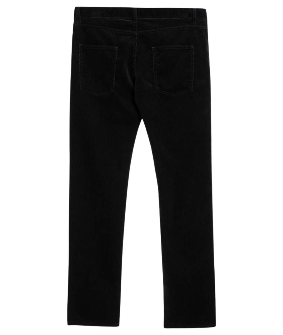 SAINT LAURENT Черные хлопковые классические брюки, фото 2