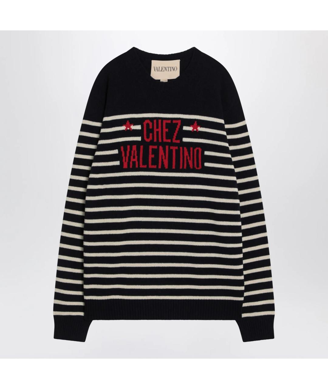 VALENTINO Синий шерстяной джемпер / свитер, фото 3