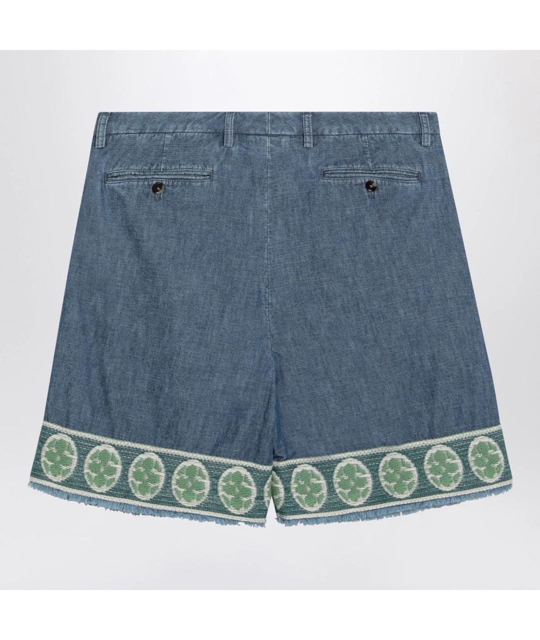 VALENTINO Синие хлопковые шорты, фото 2