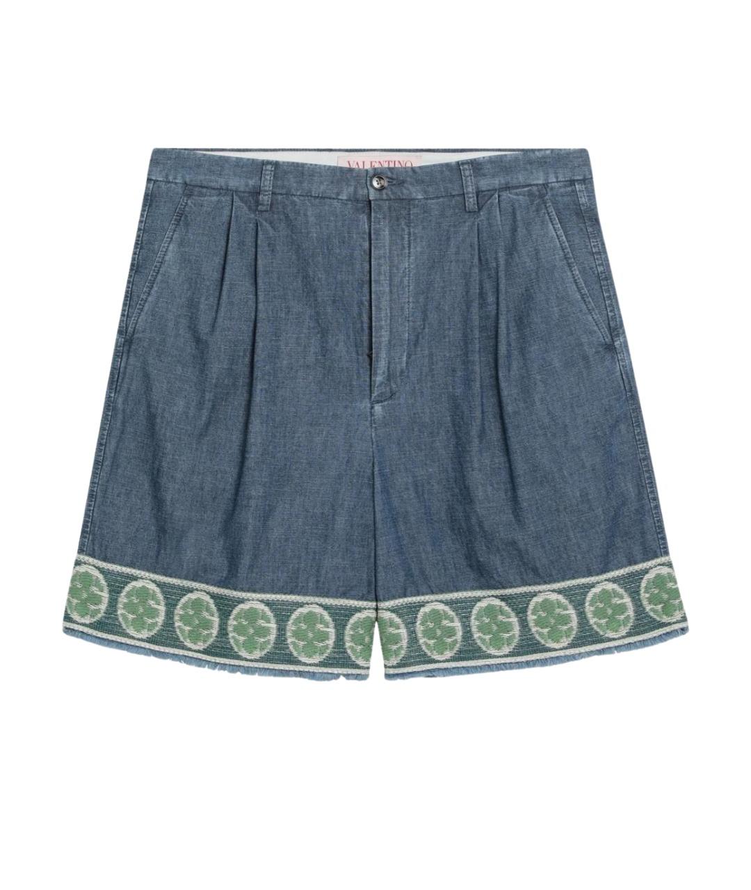 VALENTINO Синие хлопковые шорты, фото 1