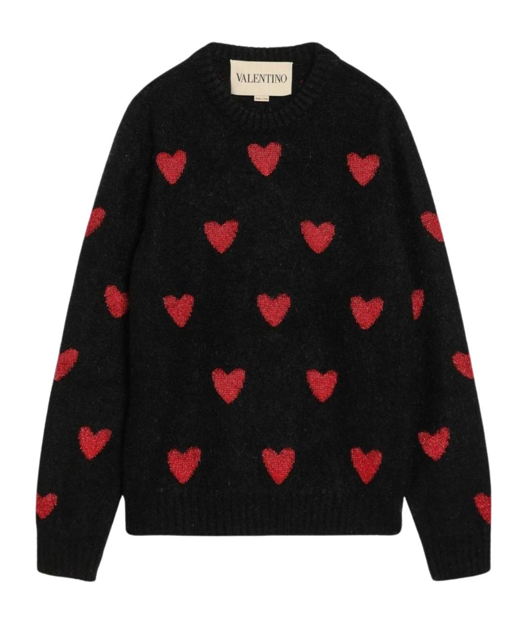 VALENTINO Черный шерстяной джемпер / свитер, фото 1
