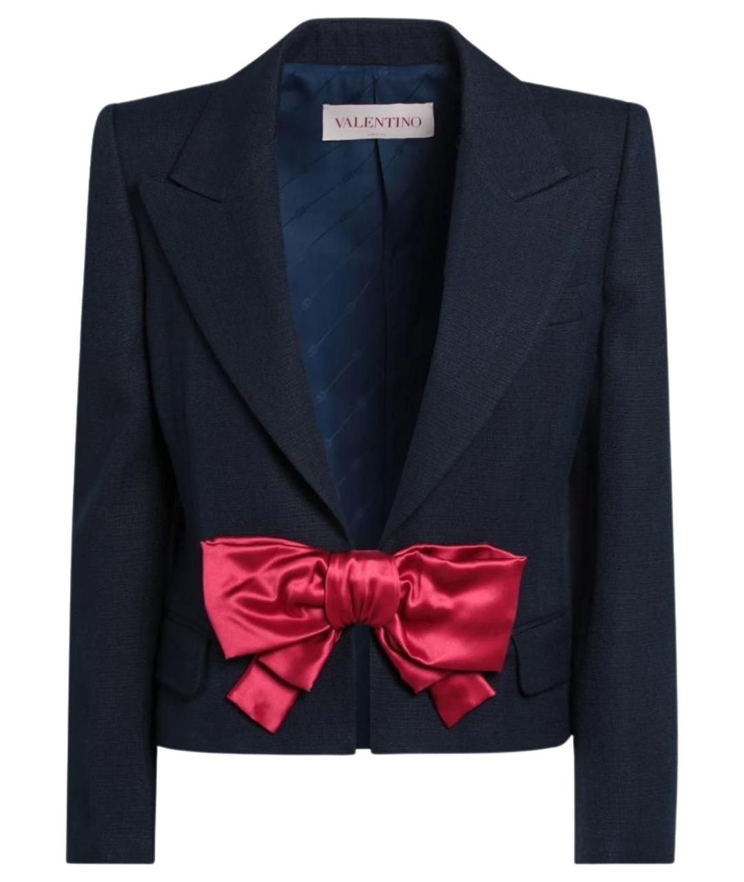 VALENTINO Синий вискозный жакет/пиджак, фото 1