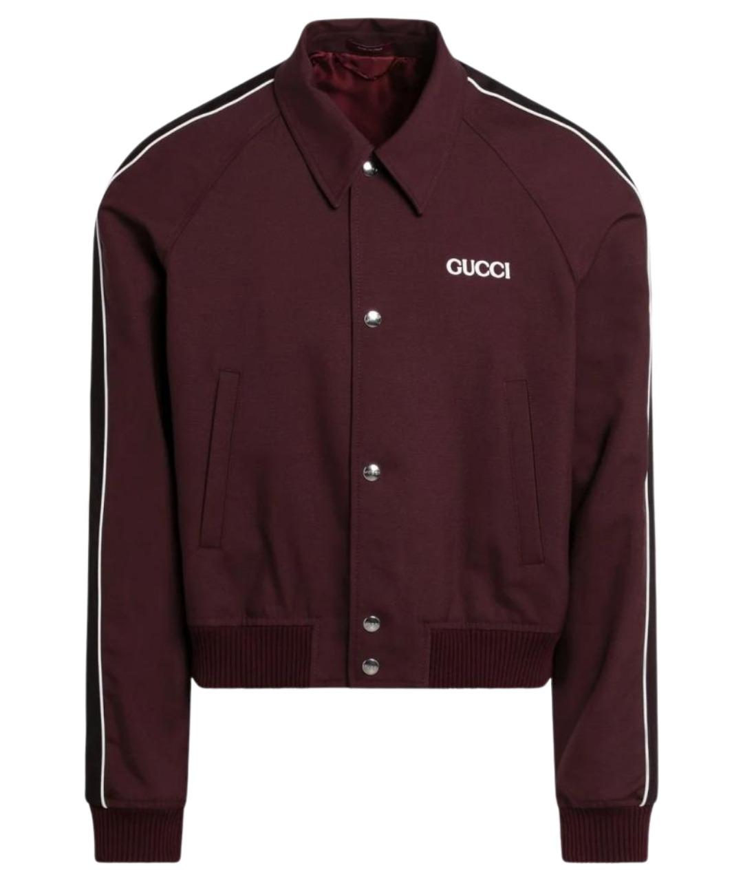 GUCCI Бордовая шерстяная куртка, фото 1