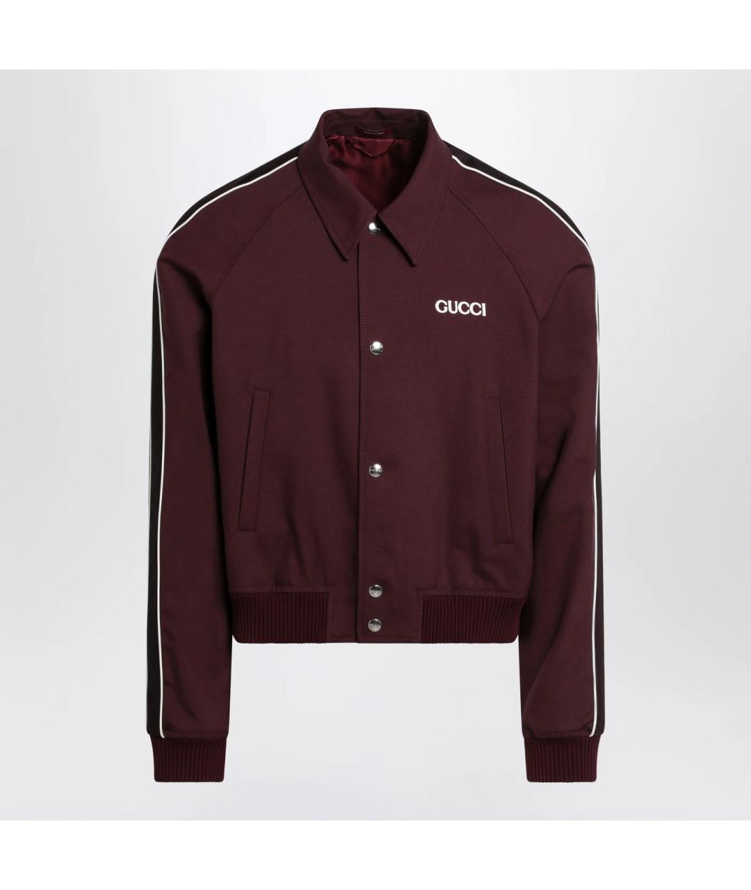 GUCCI Бордовая шерстяная куртка, фото 3