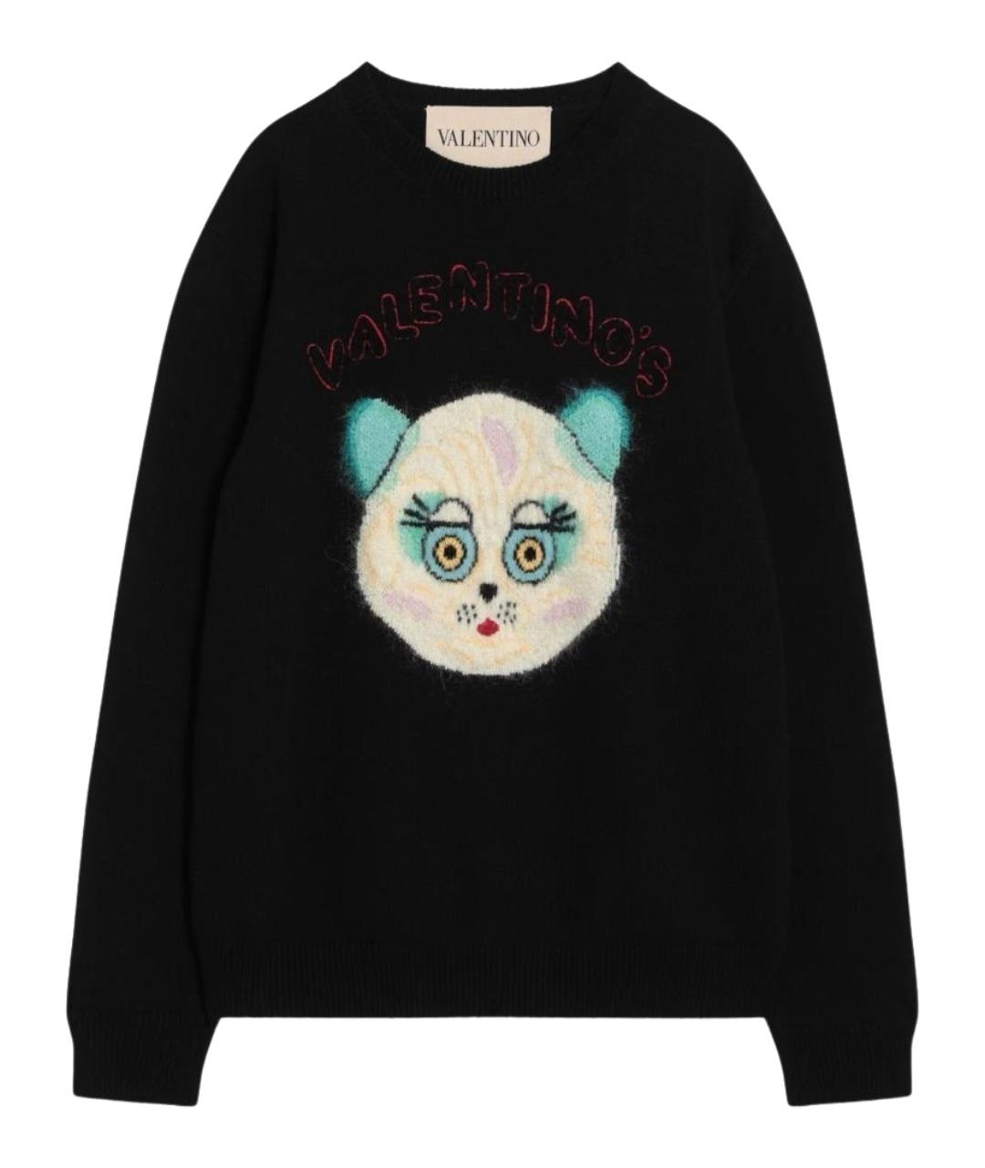 VALENTINO Черный хлопковый джемпер / свитер, фото 1